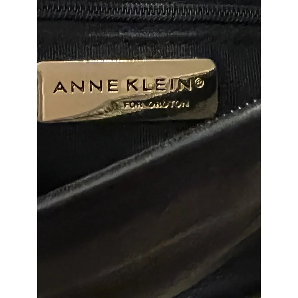 Anne Klein for Oroton Black Leather Purse Crossbody Shoulder Bag Very Good Cond!